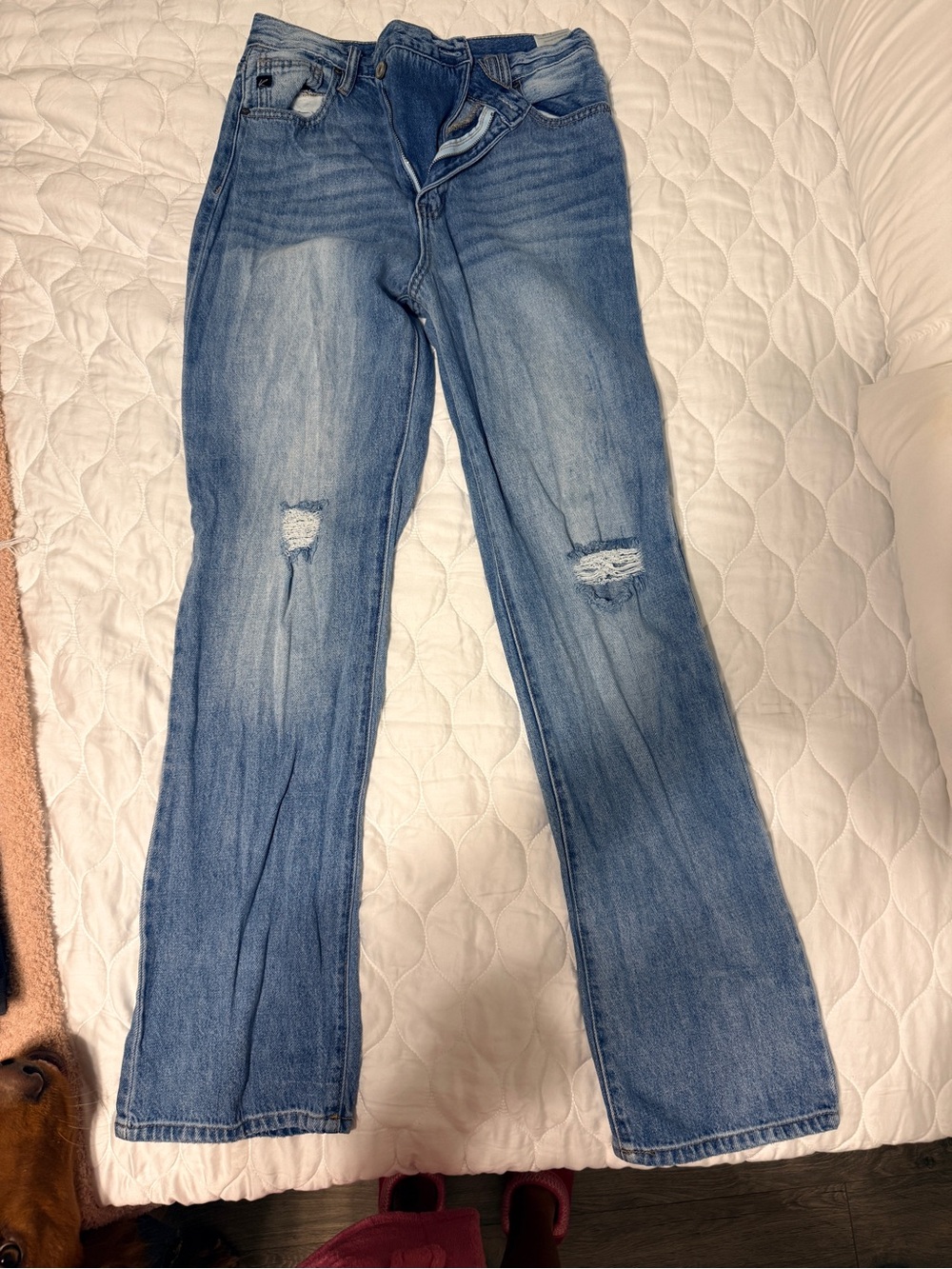 KanCan Light Blue Distressed Flare Jeans